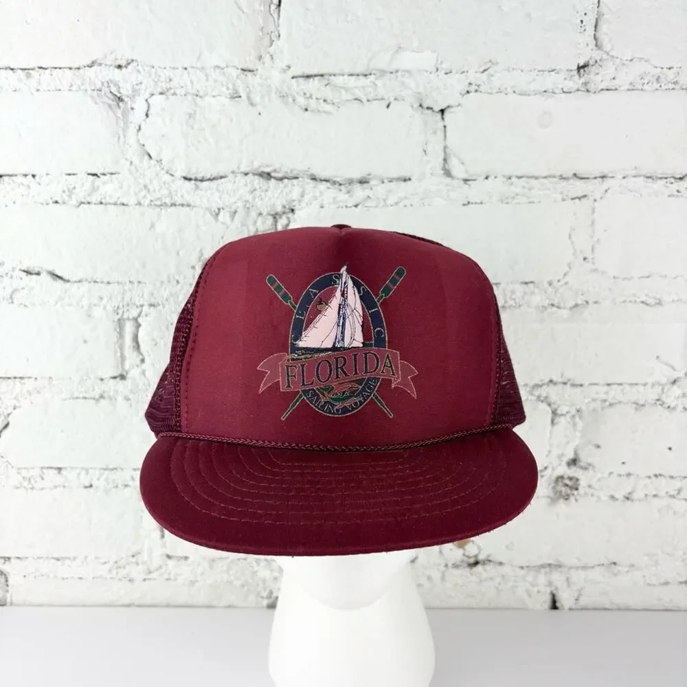 Vintage Florida Graphic Trucker Snapback Hat